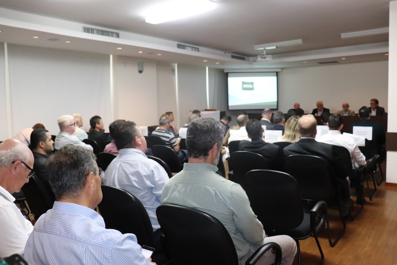 Reunião da Câmara de Transporte e Logística, na Portonave (foto:Melissa Aragão de Souza/Portonave)