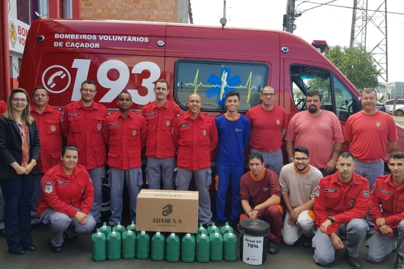 Corpo de Bombeiros também foi beneficiado. Foto: Divulgação Adami