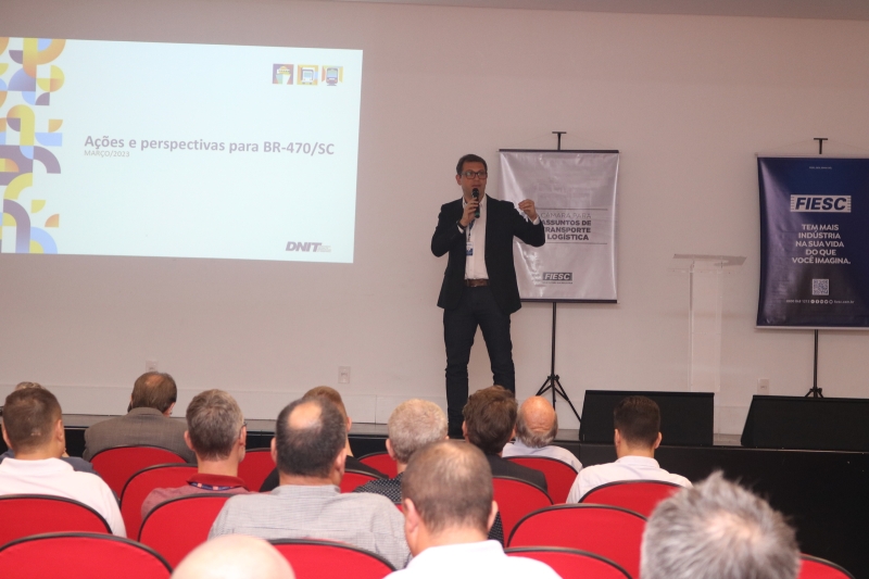 Apresentação do superintendente regional substituto do DNIT, Alysson Andrade