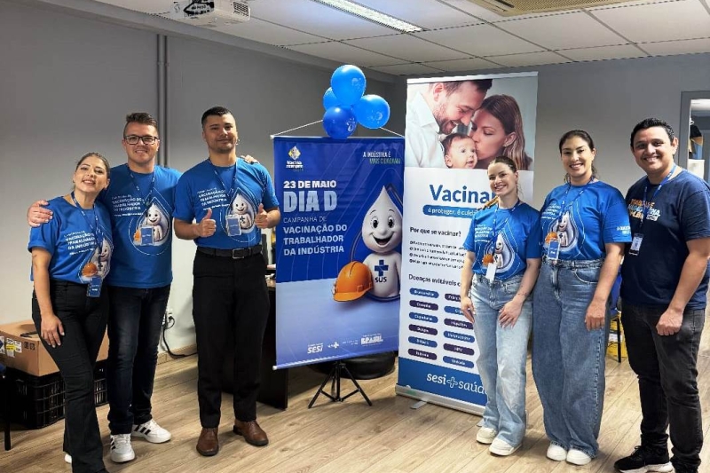SESI/SC participa do Dia D de Vacinação do Trabalhador da Indústria
